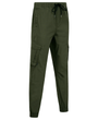 Tokyo Laundry Fairbanks Stretch Cotton Blend Elastic Waist Multi-Pocket Cargo Trousers - Grape Leaf
