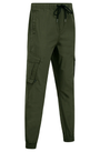 Tokyo Laundry Fairbanks Stretch Cotton Blend Elastic Waist Multi-Pocket Cargo Trousers - Grape Leaf
