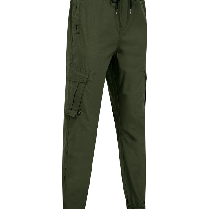 Tokyo Laundry Fairbanks Stretch Cotton Blend Elastic Waist Multi-Pocket Cargo Trousers - Grape Leaf