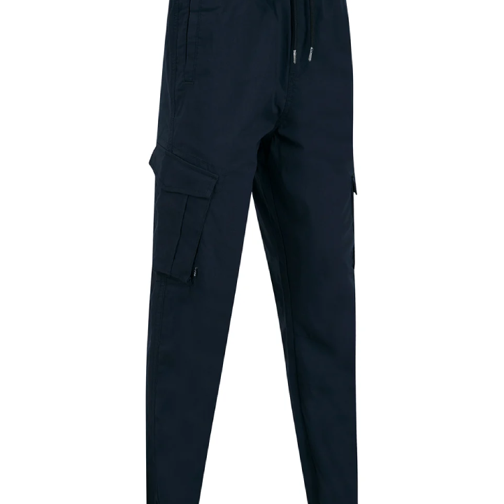 Tokyo Laundry Fairbanks Stretch Cotton Blend Elastic Waist Multi-Pocket Cargo Trousers - Sky Captain Navy