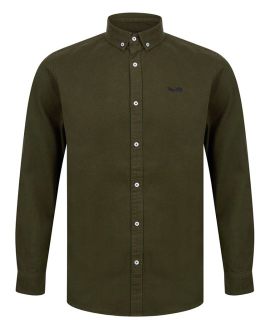 Tokyo Laundry Holkham Cotton Twill Long Sleeve Shirt - Grape Leaf