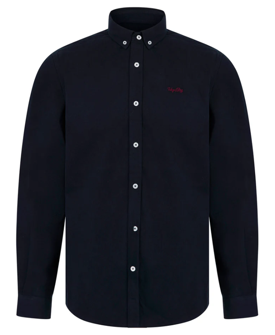 Tokyo Laundry Holkham Cotton Twill Long Sleeve Shirt - Sky Captain Navy
