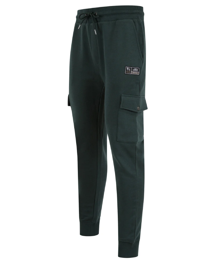 Tokyo Laundry Phantom Multi-Pocket Cargo Style Cuffed Joggers - Green