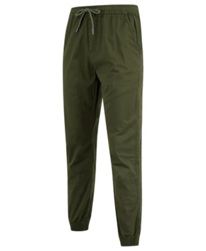 Tokyo Laundry Portmany 2 Stretch Cotton Twill Cuffed Cargo Jogger Pants - Grape Leaf