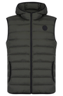 Tokyo Laundry Tamaki Quilted Hooded Puffer Gilet - Khaki