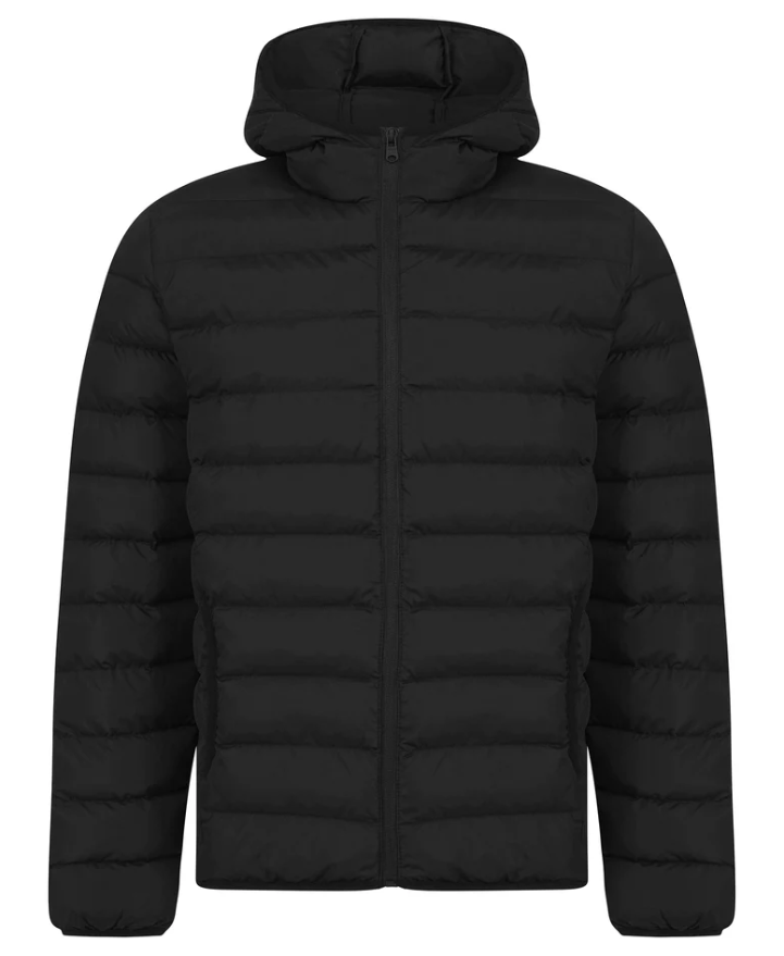 Tokyo Laundry Tamary Quilted Puffer Hooded Jacket - Black