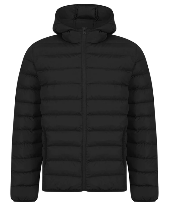 Tokyo Laundry Tamary Quilted Puffer Hooded Jacket - Black