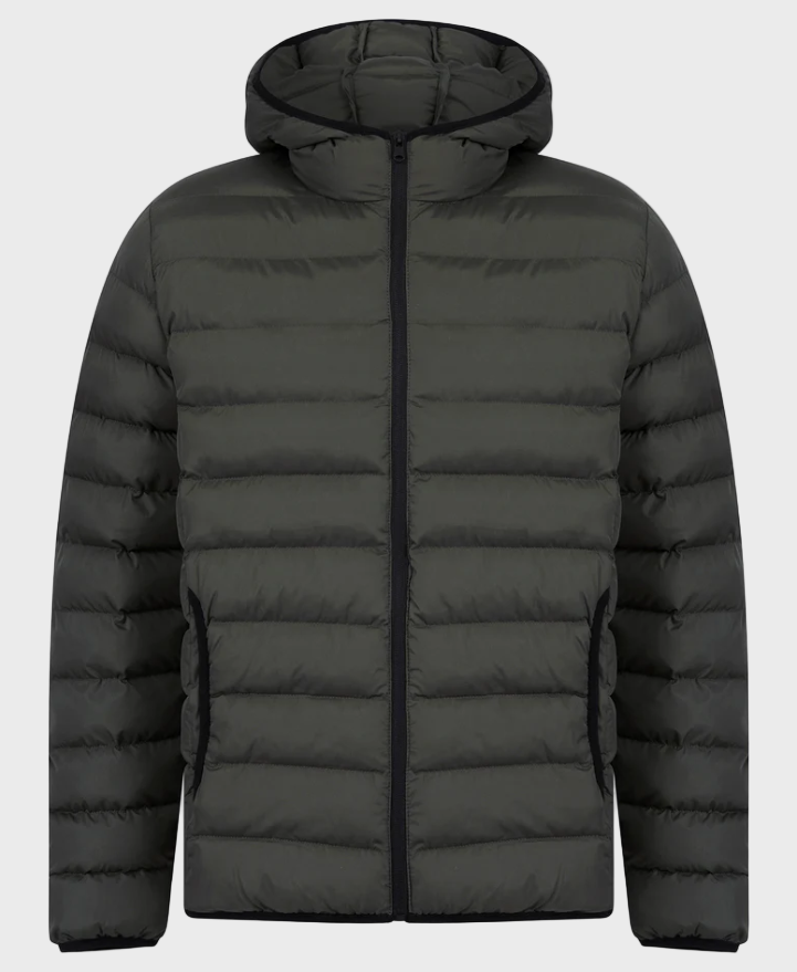 Tokyo Laundry Tamary Quilted Puffer Hooded Jacket - Khaki