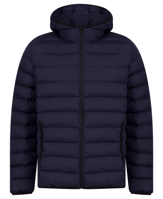 Tokyo Laundry Tamary Quilted Puffer Hooded Jacket - Sky Captain Navy