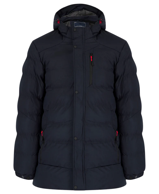 Tokyo Laundry Yorkshire 2 Quilted Puffer Coat with Hood - Sky Captain Navy