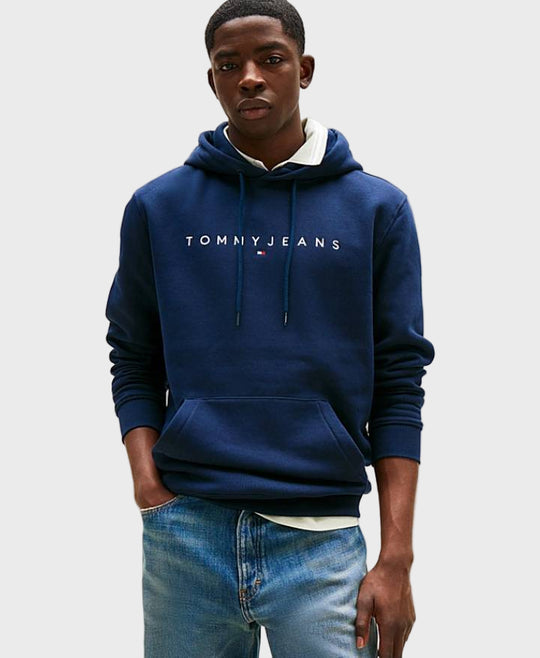Tommy Jeans Linear Logo Hoodie Dark Navy