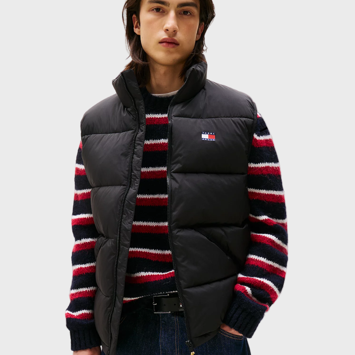 Tommy Jeans Vail Relaxed Puffer Gilet - Black