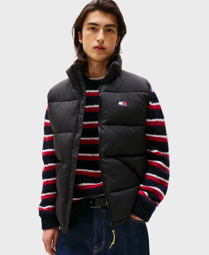 Tommy Jeans Vail Relaxed Puffer Gilet - Black