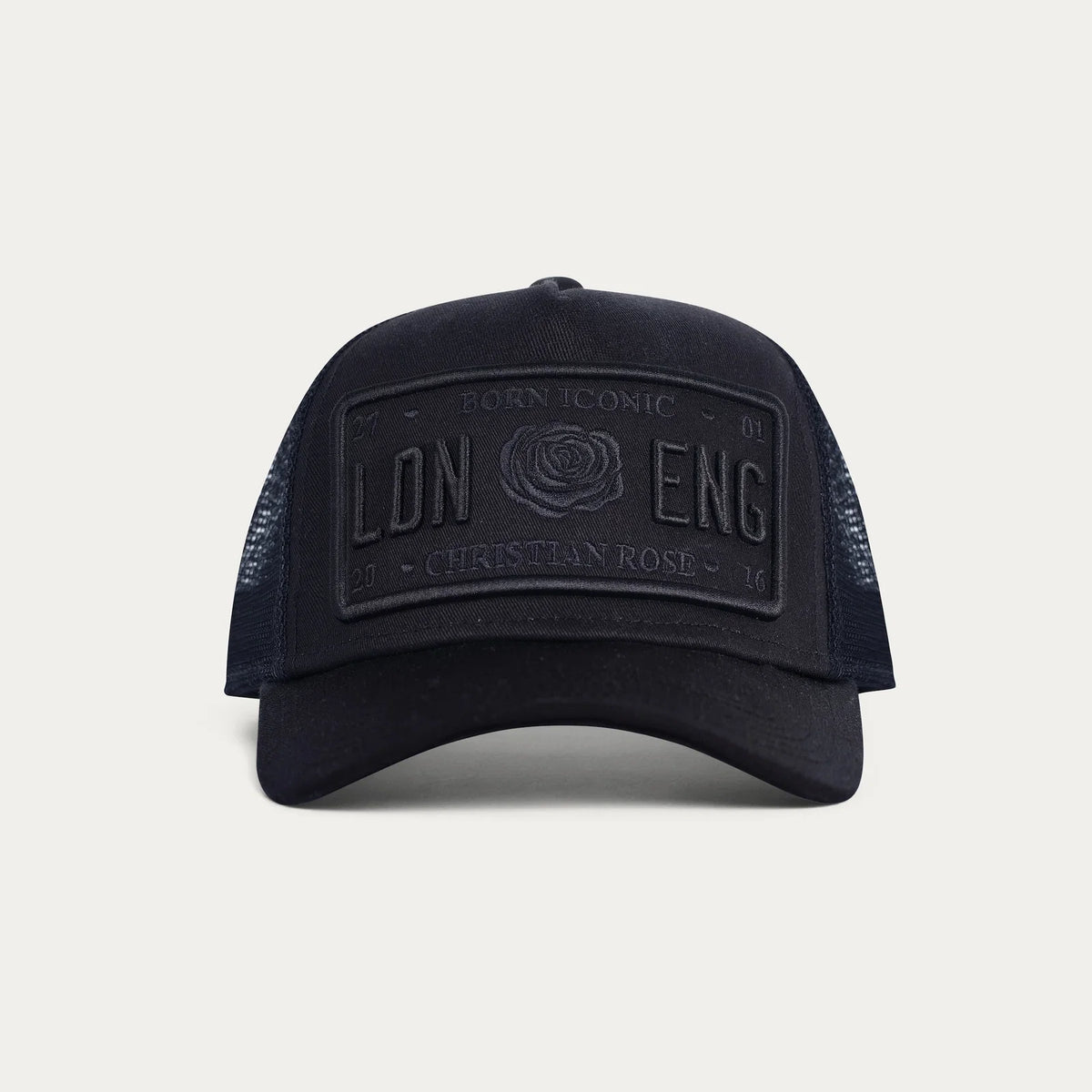 Christian Rose CR002BB iCONIC II Plate Hat - Black / Black