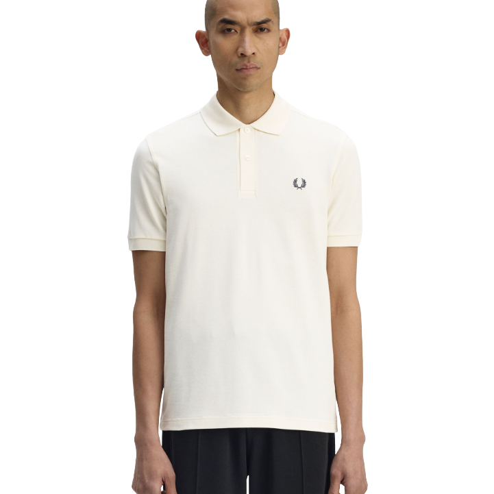 Fred Perry M6000 The Fred Perry Polo Shirt - 66A Ecru/Anchor Grey