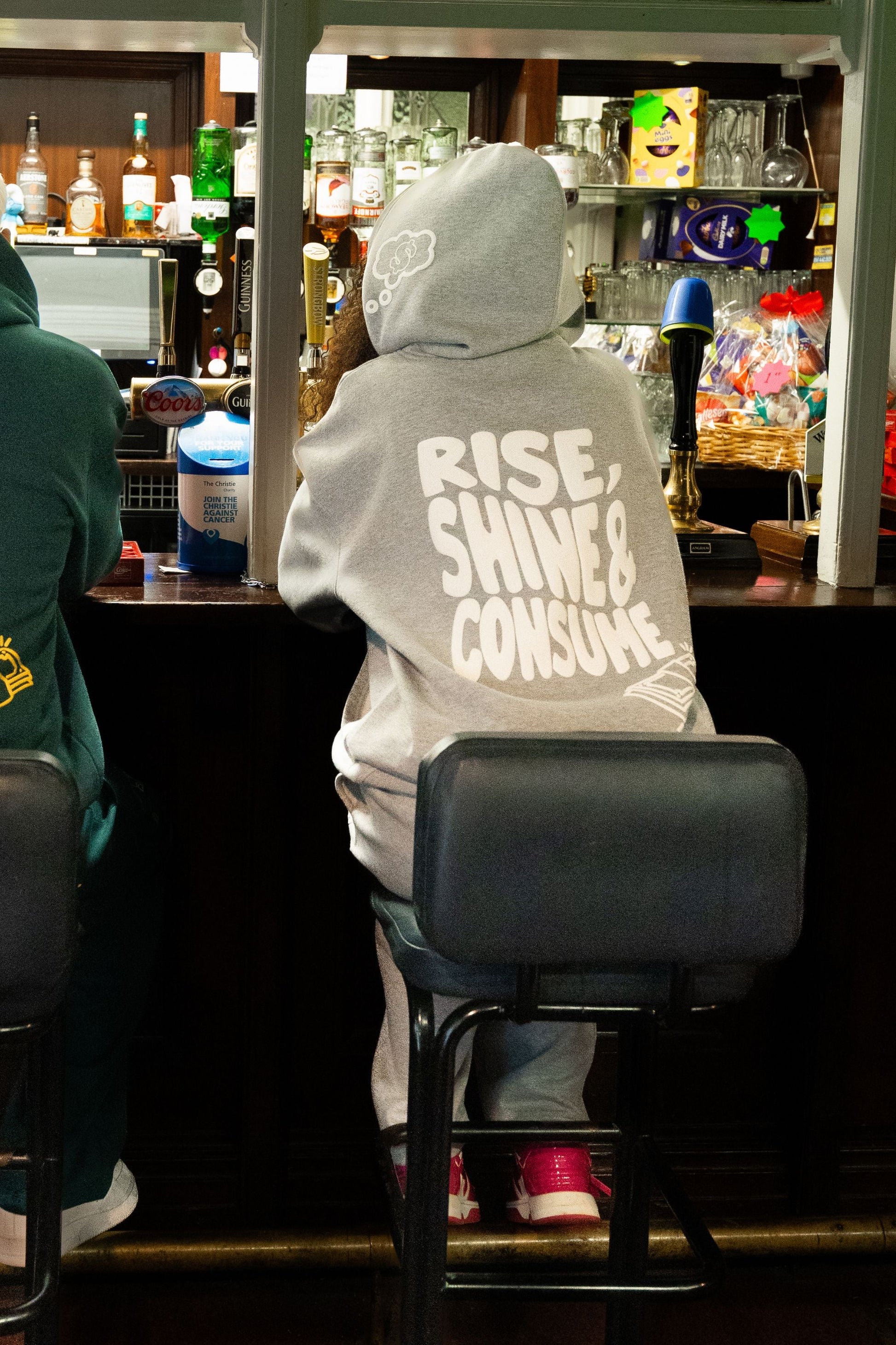 Fresh Rise, Shine & Consume Hoodie - Grey Marl
