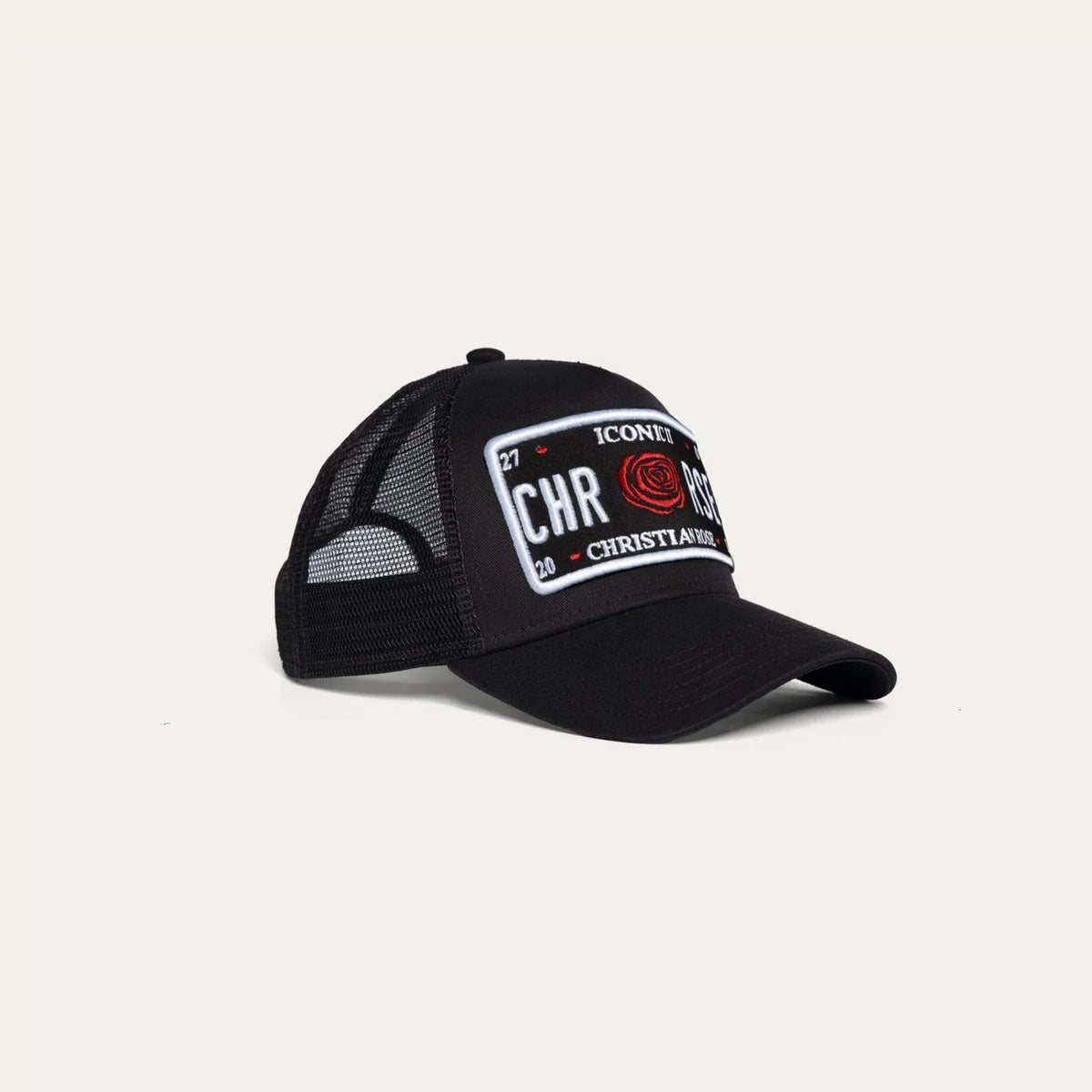 Christian Rose Red Rose Iconic II Hat - Black /White / Red