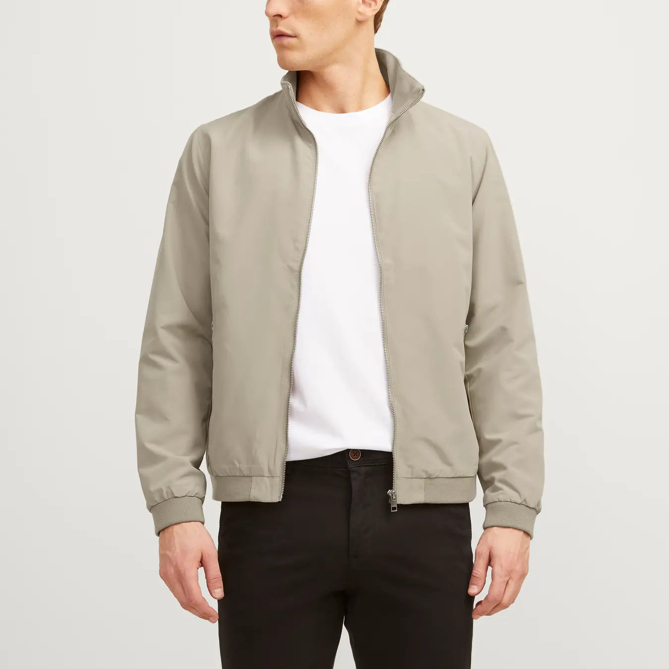 Jack & Jones Rush Harrington Bomber Jacket - Crockery