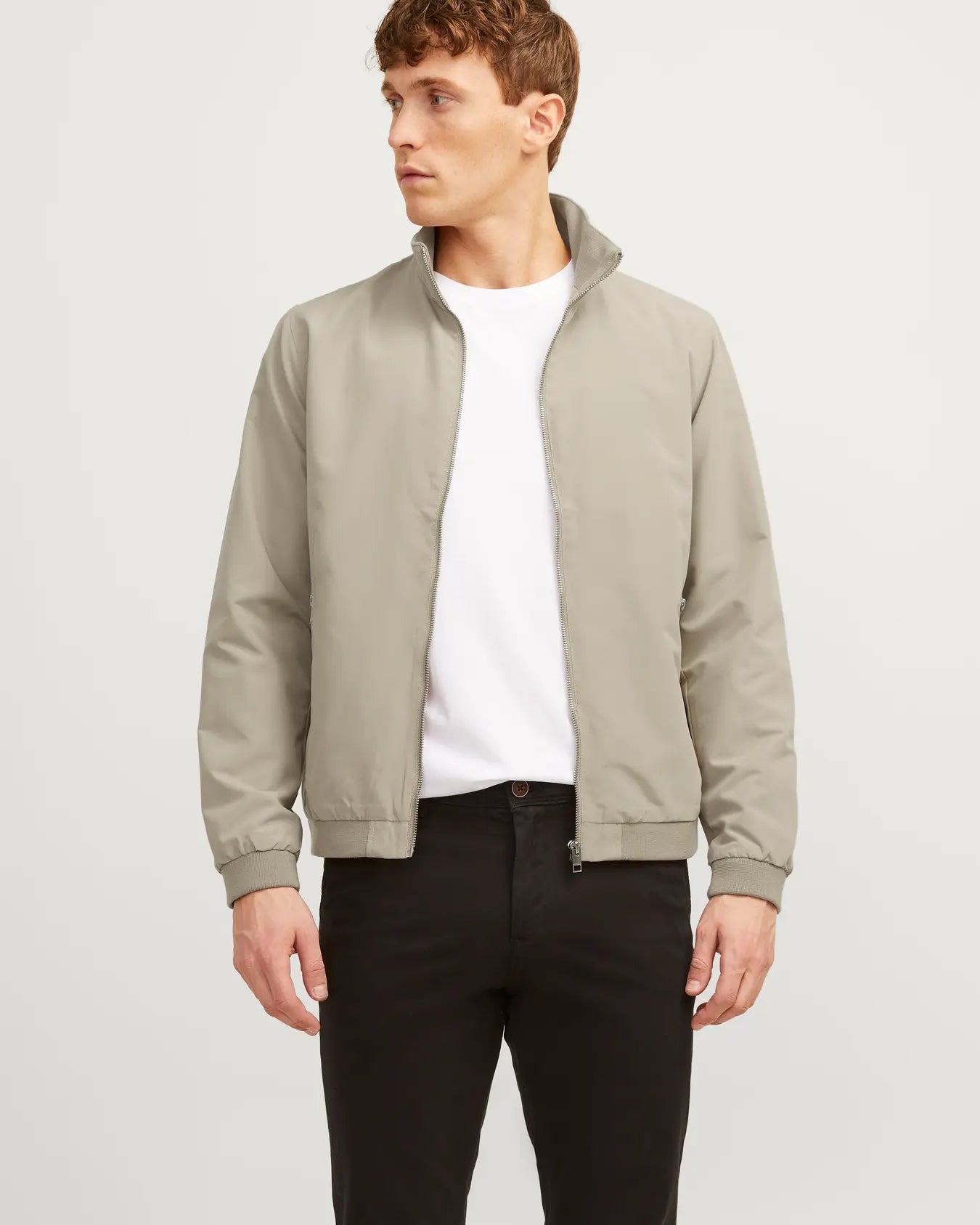 Jack & Jones Rush Harrington Bomber Jacket - Crockery