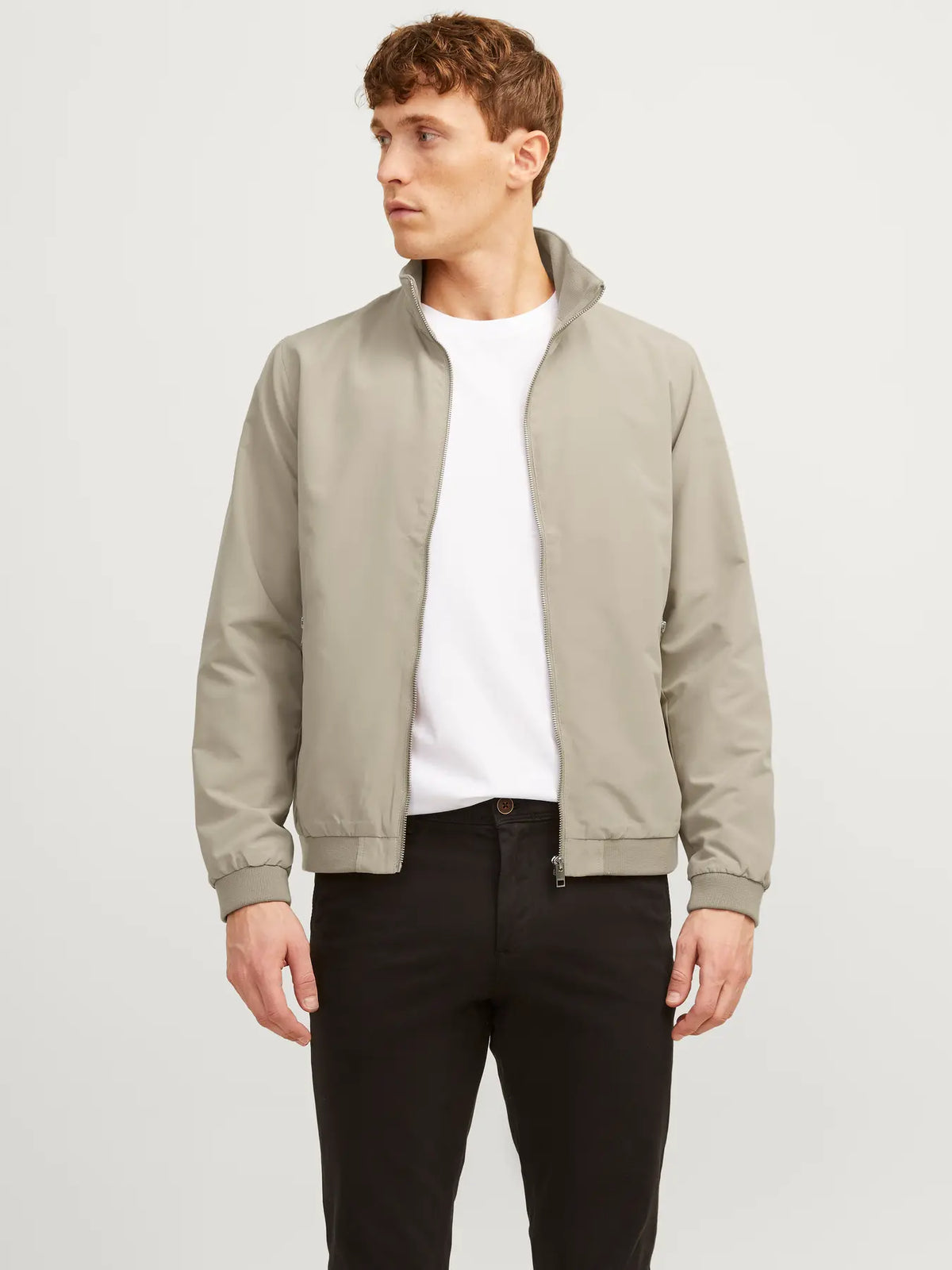 Jack & Jones Rush Harrington Bomber Jacket - Crockery