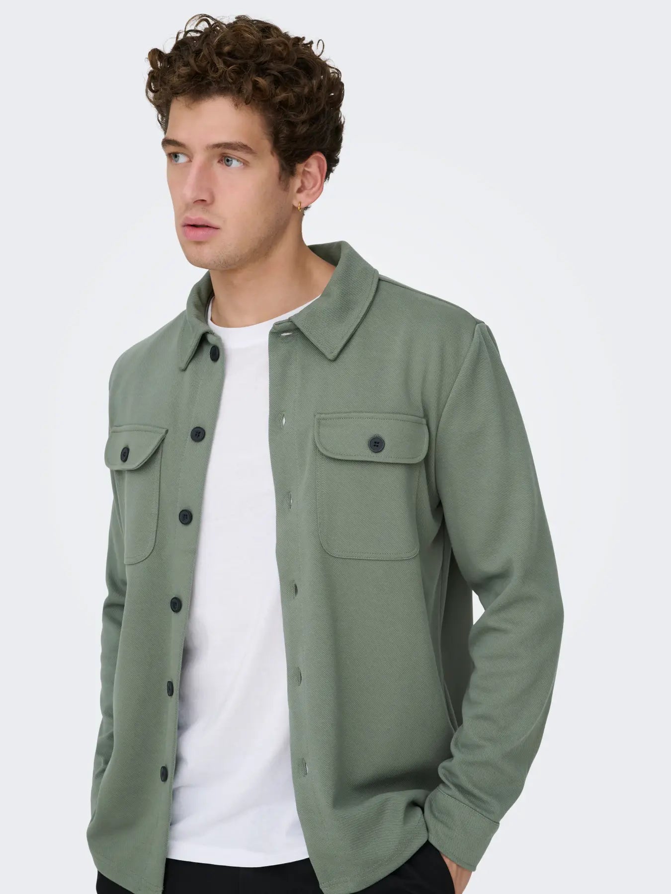 Only & Sons New Kodyl Sweat Overshirt - Castor Grey