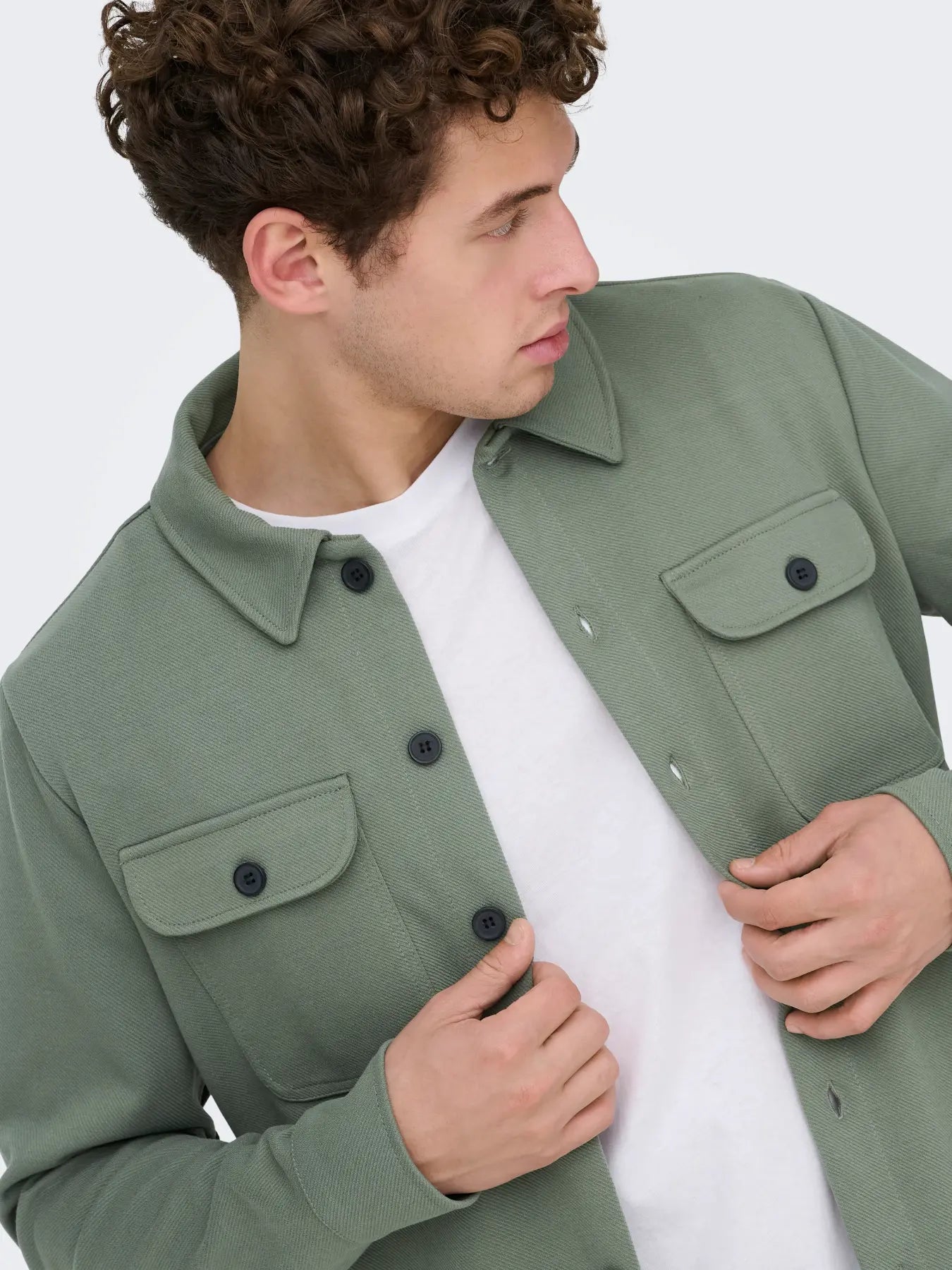 Only & Sons New Kodyl Sweat Overshirt - Castor Grey