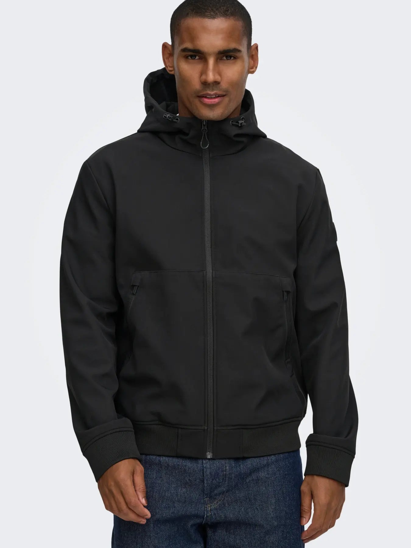 Only & Sons Bowie Softshell Bomber Jacket - Black