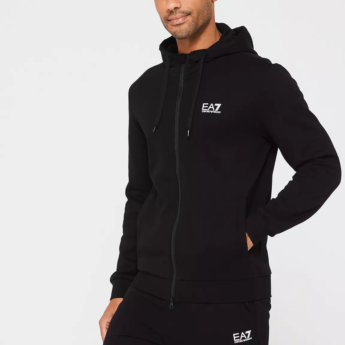 EA7 EMPORIO ARMANI 3RPM63 ZIP HOODIE 0200 BLACK