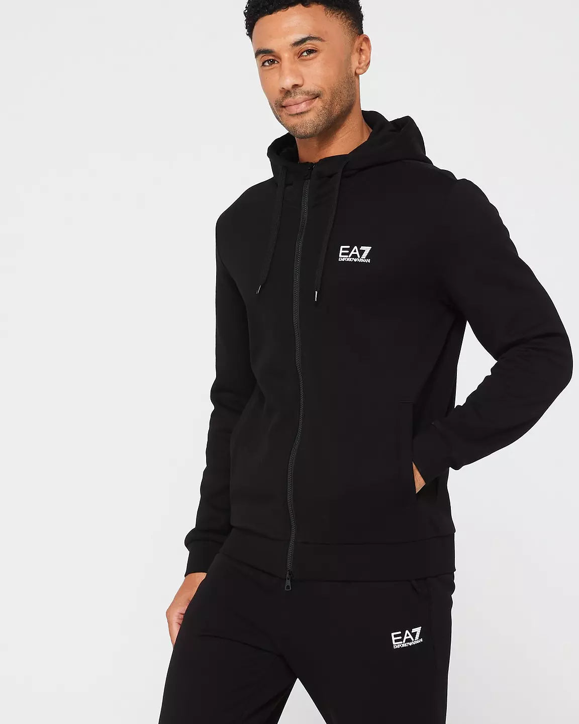 EA7 EMPORIO ARMANI 3RPM63 ZIP HOODIE 0200 BLACK