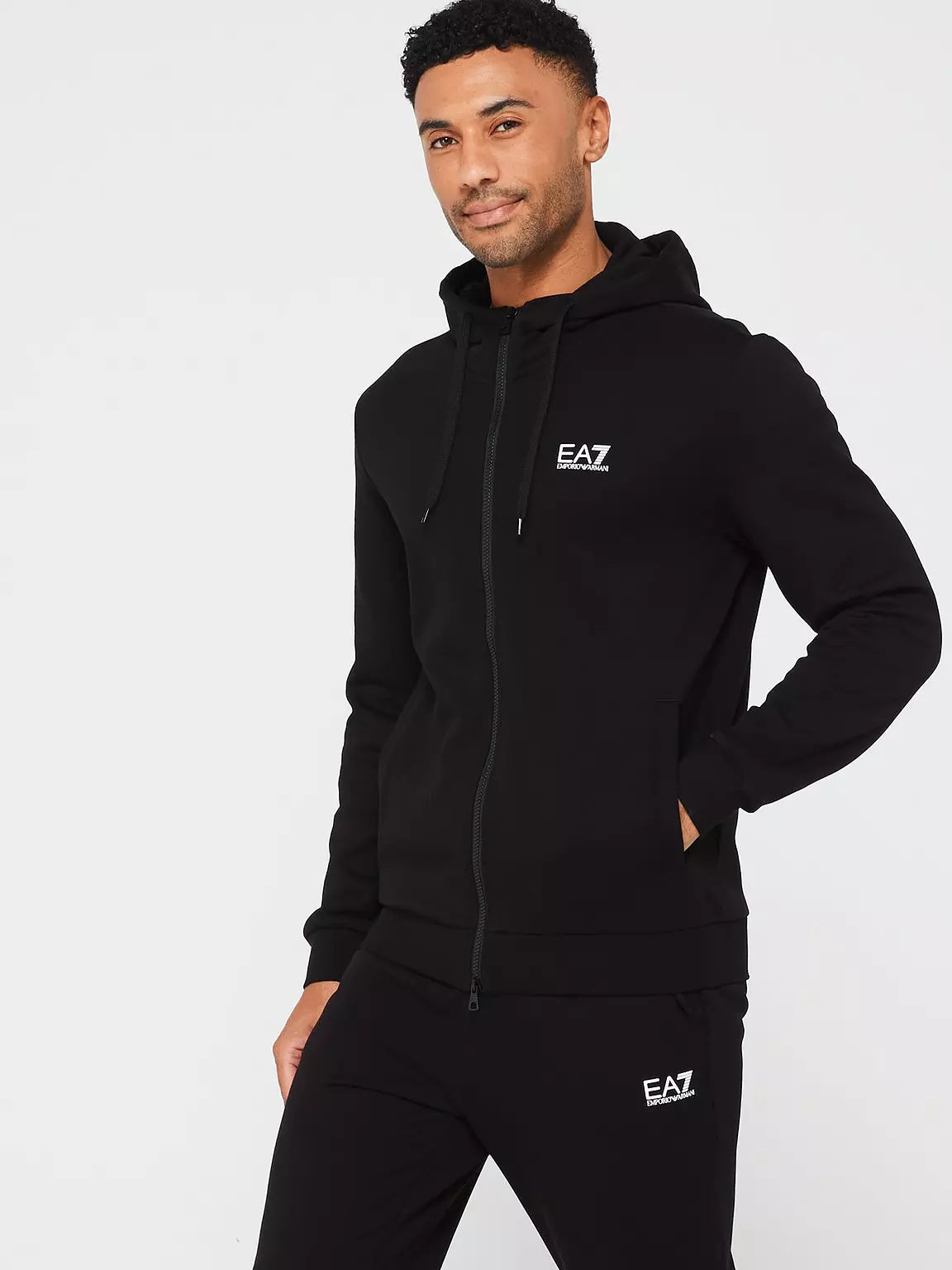 EA7 EMPORIO ARMANI 3RPM63 ZIP HOODIE 0200 BLACK