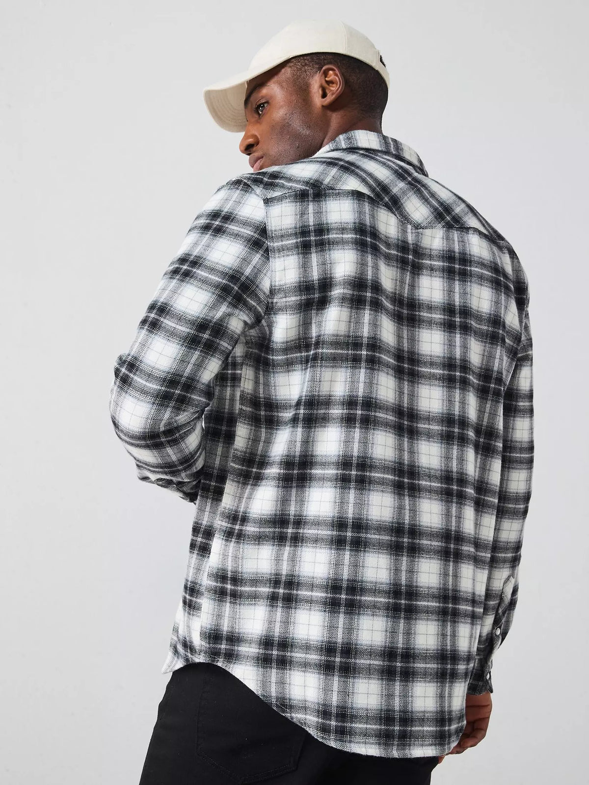 Tommy Jeans DM0DM23258 TJM Regular Flannel Check Shirt - Black Check