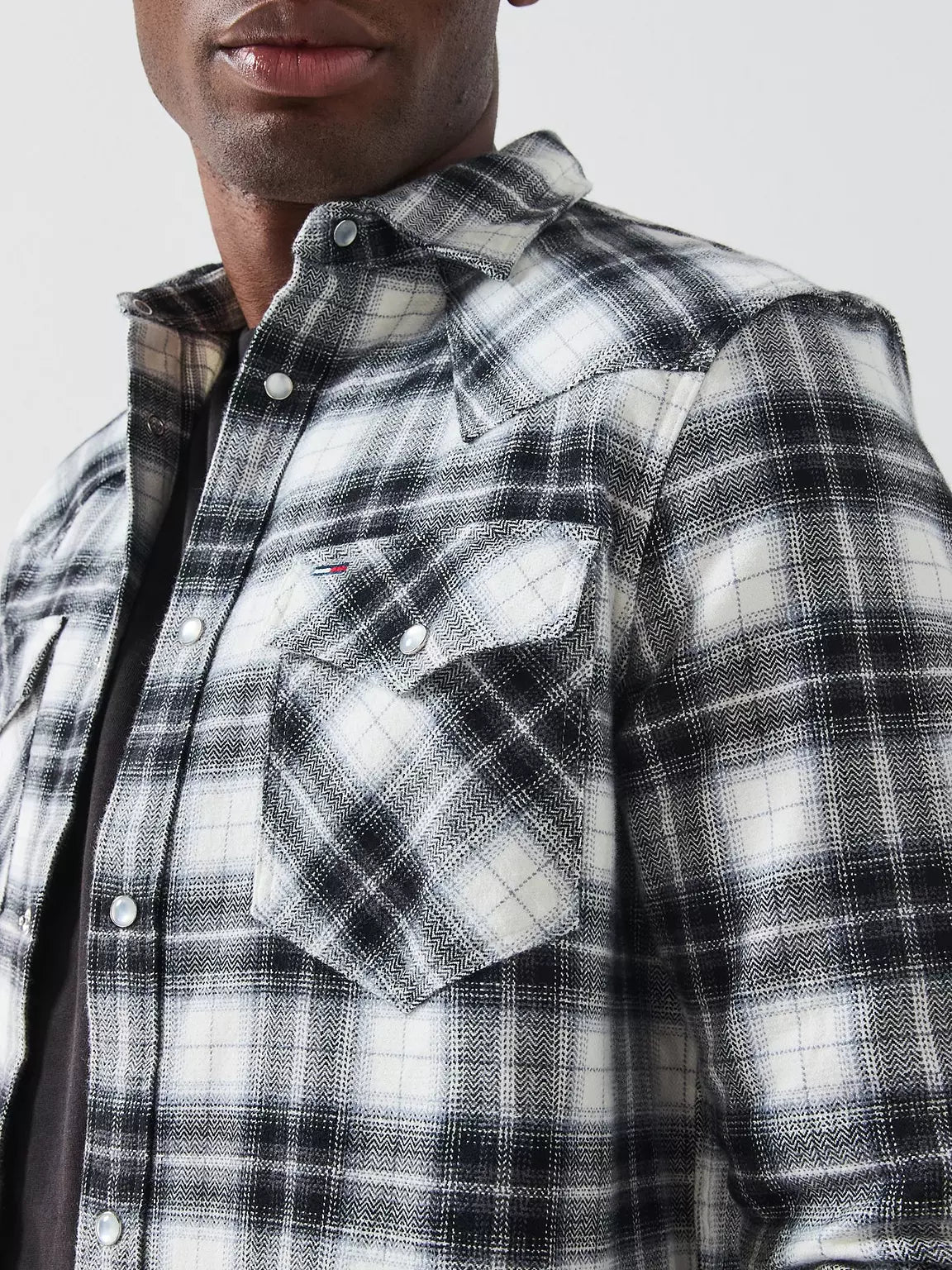 Tommy Jeans DM0DM23258 TJM Regular Flannel Check Shirt - Black Check