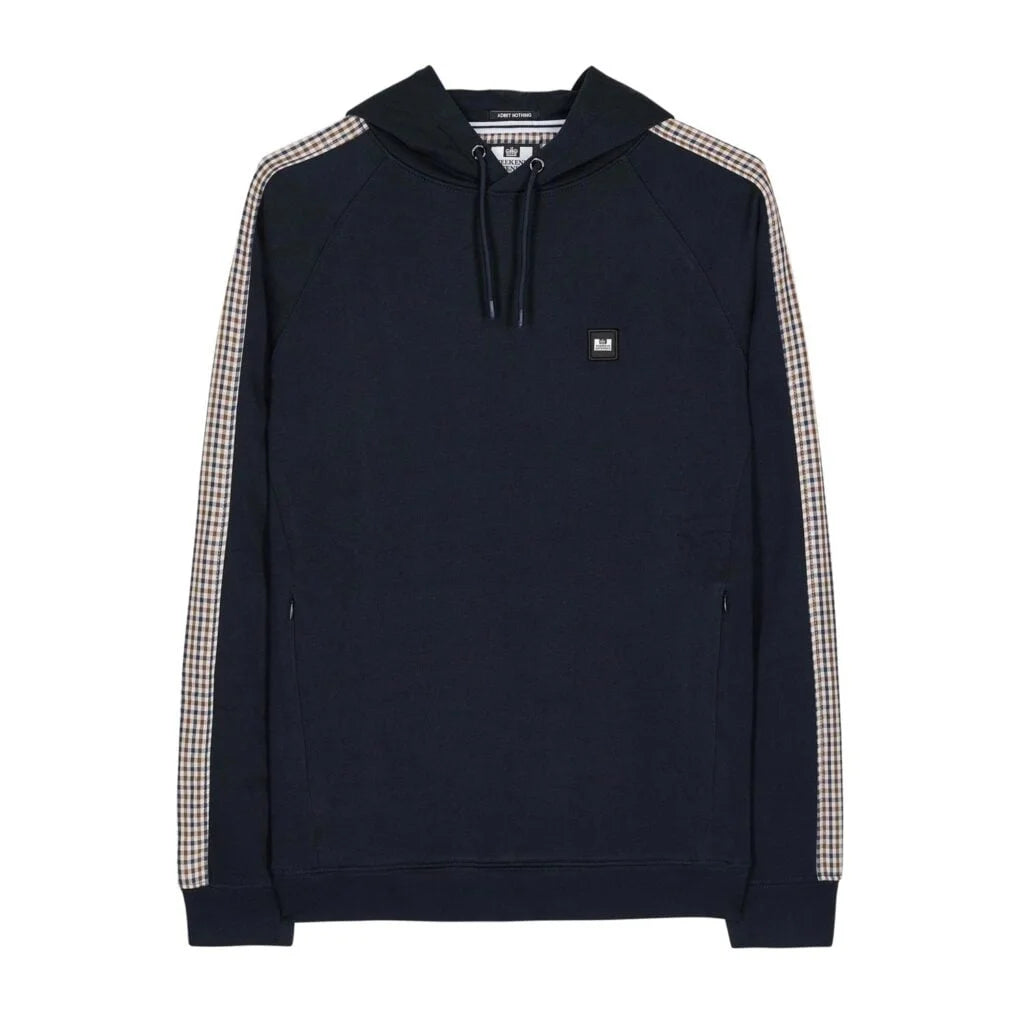 Weekend Offender Lo Sung Hoodie - Navy/Check