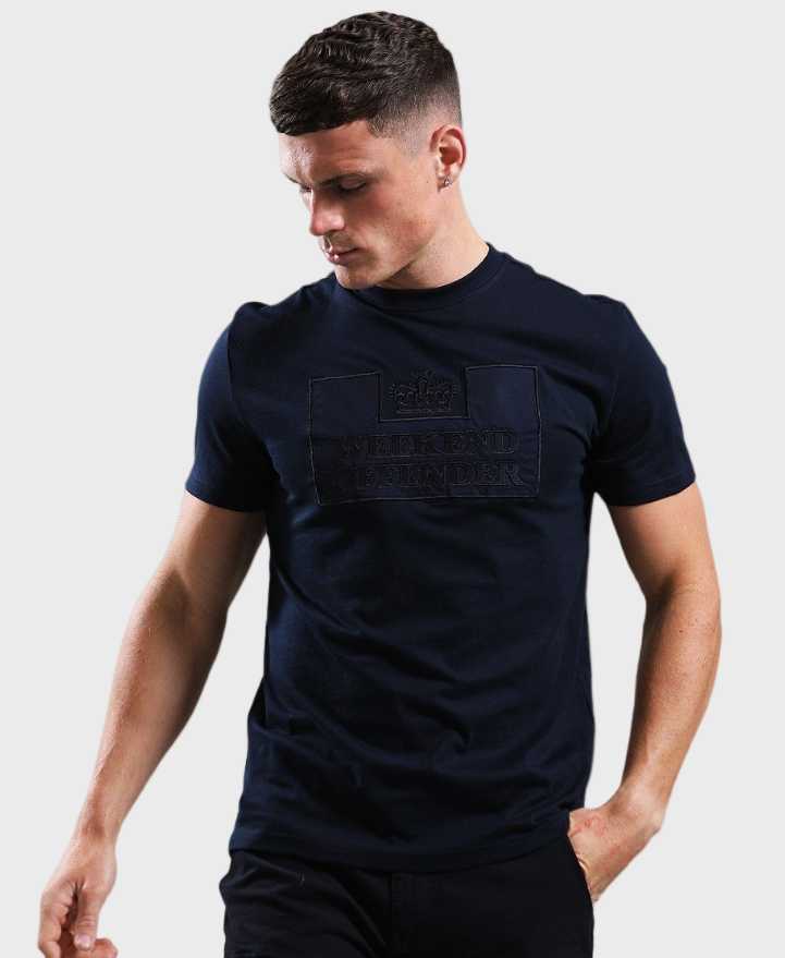 Weekend Offender Astoria T-Shirt - Navy Blue