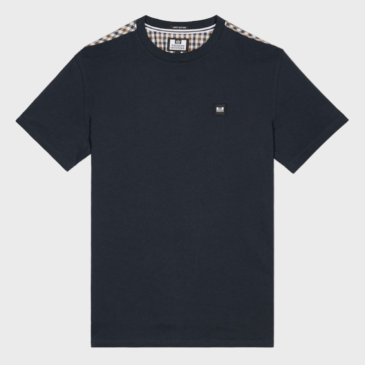 Weekend Offender Diaz T-Shirt - Navy/Check