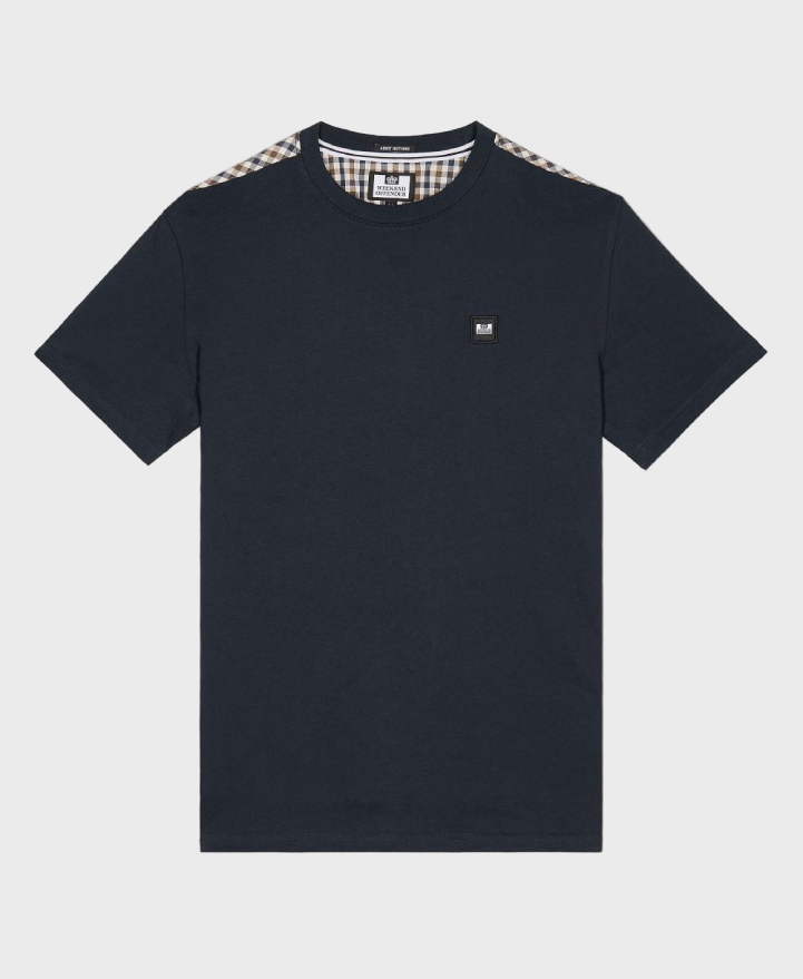 Weekend Offender Diaz T-Shirt - Navy/Check