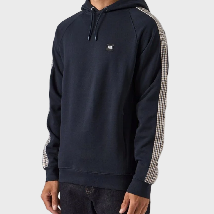 Weekend Offender Lo Sung Hoodie - Navy/Check