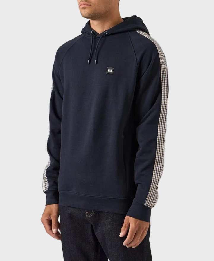 Weekend Offender Lo Sung Hoodie - Navy/Check