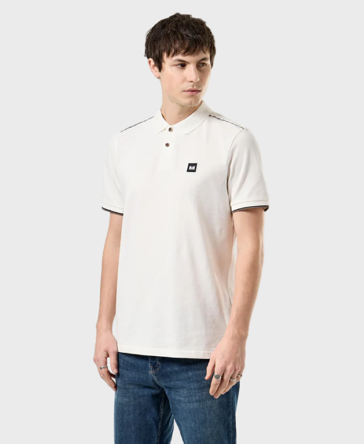Weekend Offender Sakai Mid House Check Polo - Ghost White