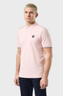 Weekend Offender Sakai Polo Shirt - Pale Blush/Mid House Check