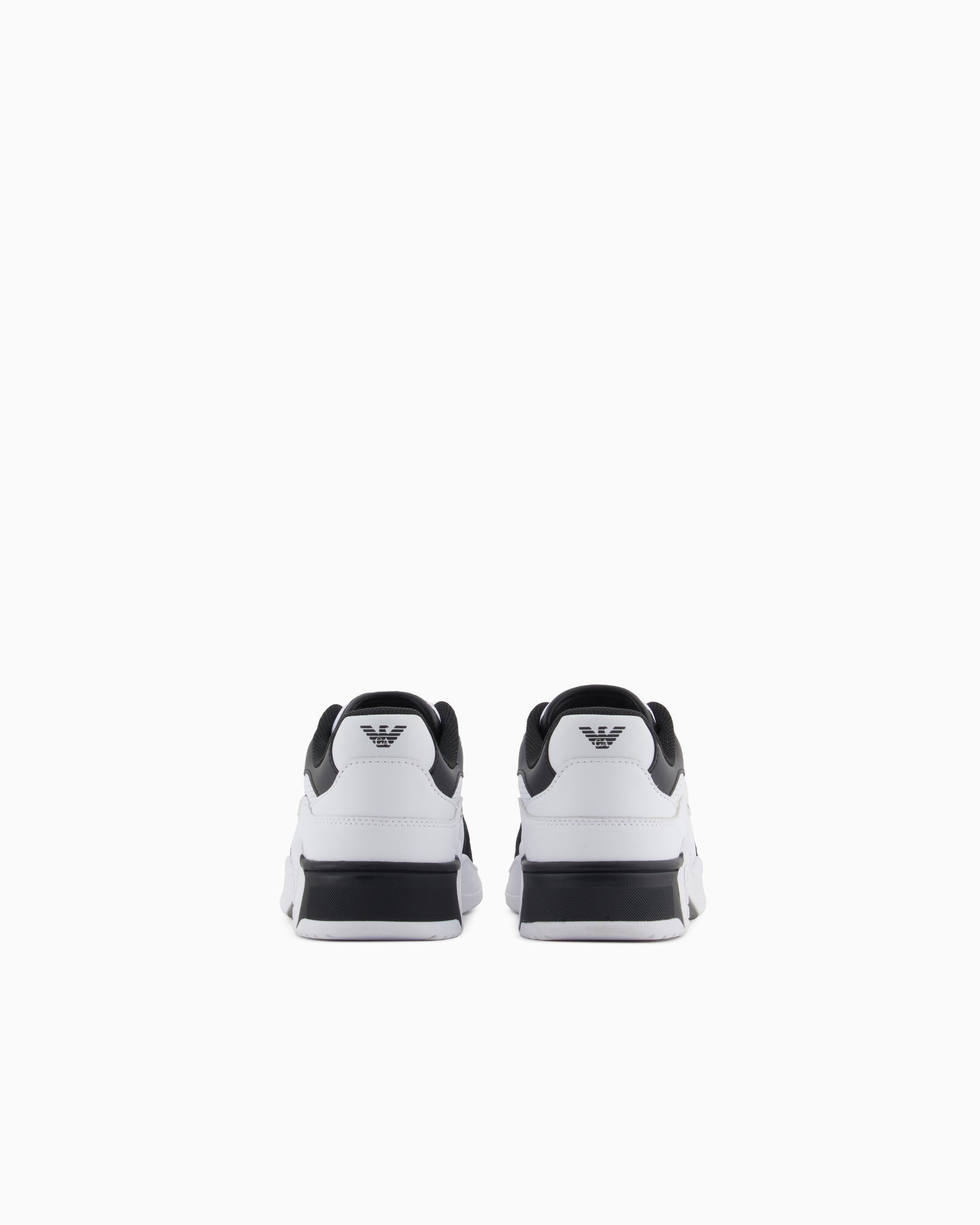 EA7 EMPORIO ARMANI X8X187 WOVEN TRAINER WHITE & BLACK