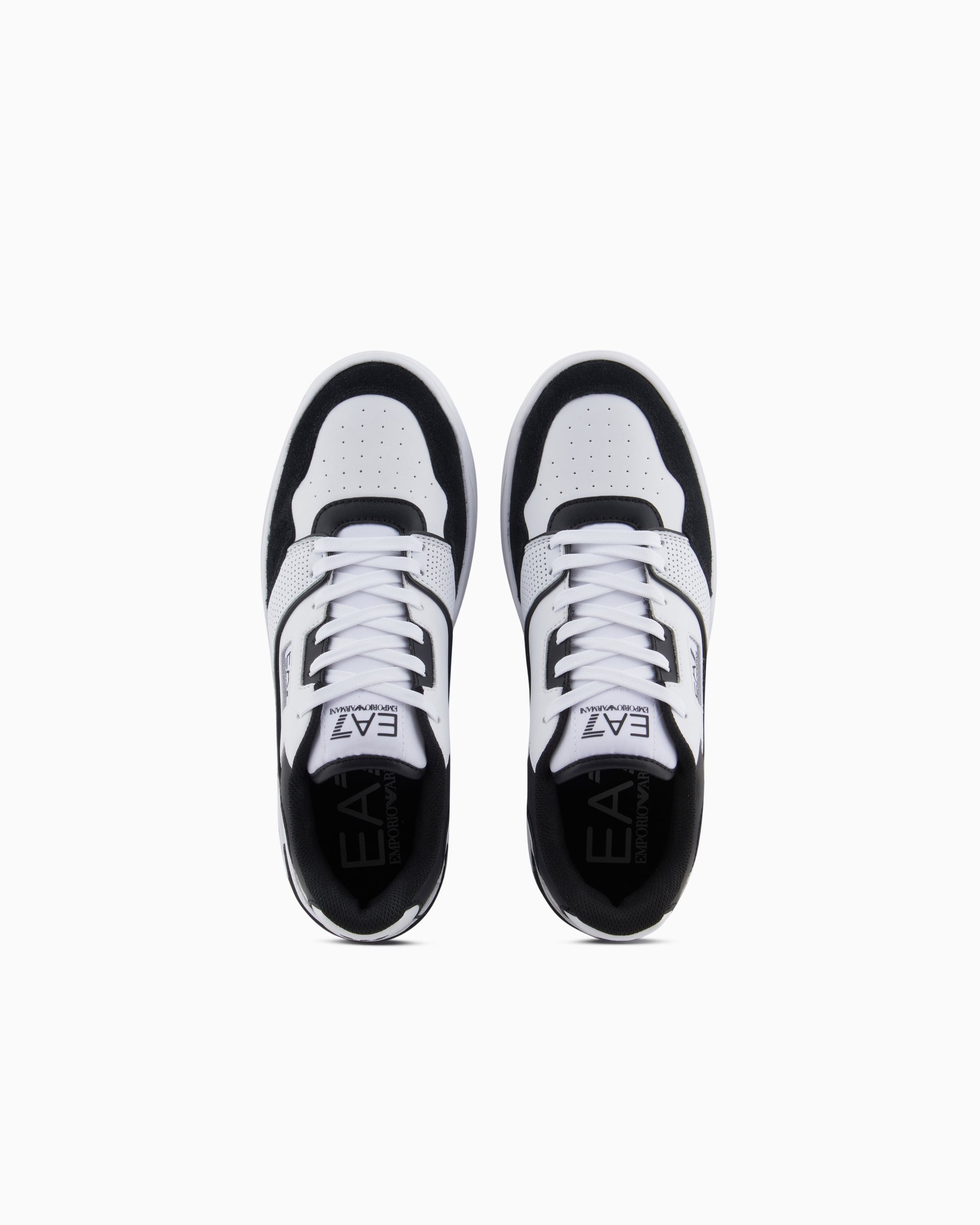 EA7 EMPORIO ARMANI X8X187 WOVEN TRAINER WHITE & BLACK