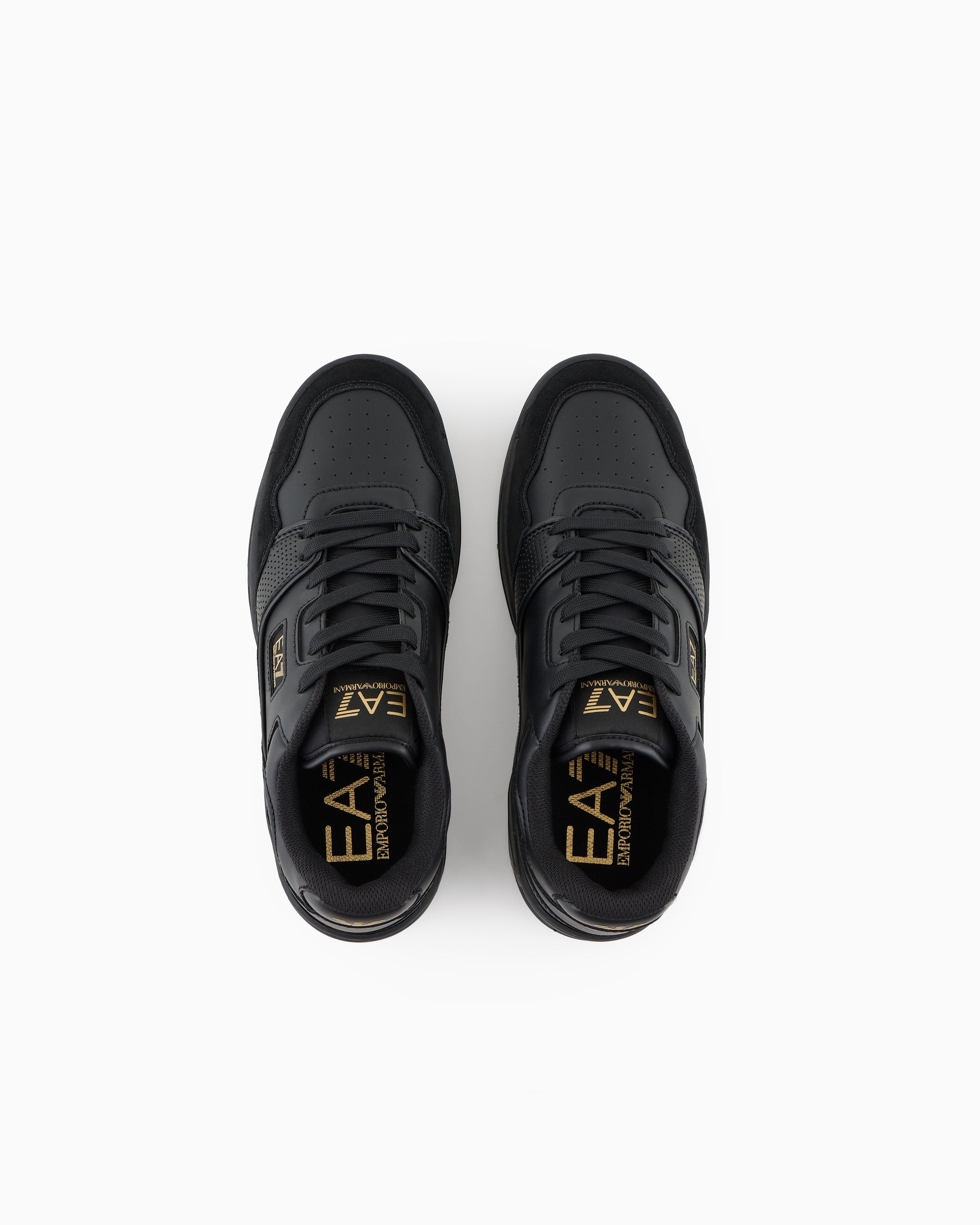 EA7 Emporio Armani X8X187 Woven Trainer Black & Gold