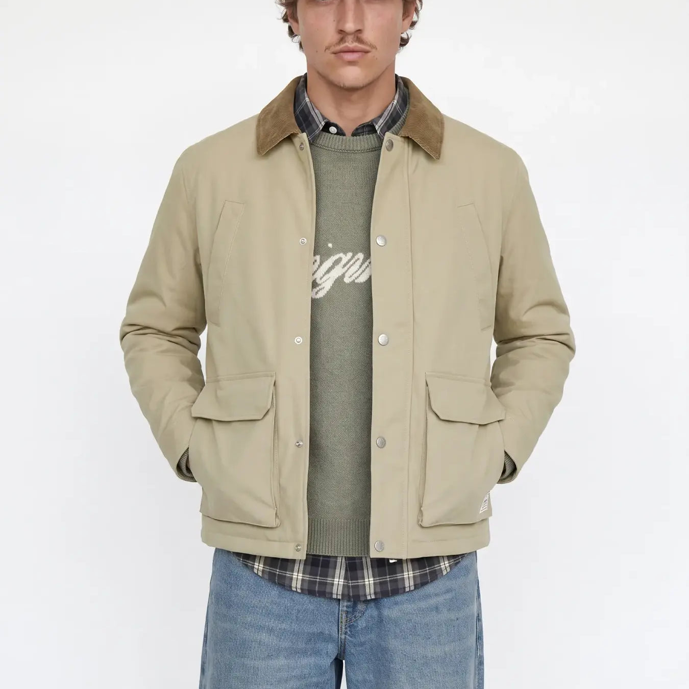 Jack and Jones Jornorrebro Padded Barn Jacket - Crockery