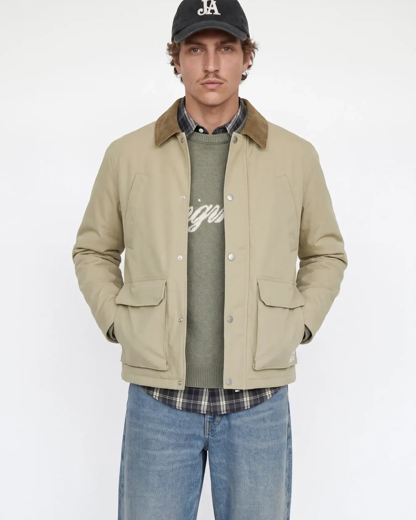 Jack and Jones Jornorrebro Padded Barn Jacket - Crockery