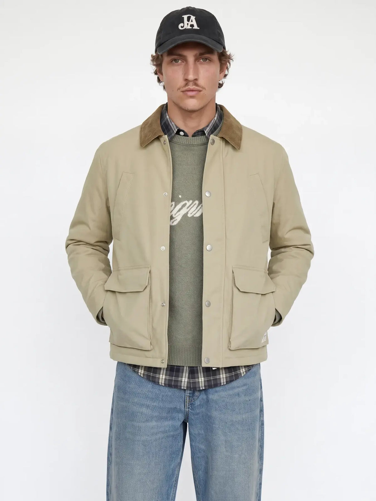 Jack and Jones Jornorrebro Padded Barn Jacket - Crockery
