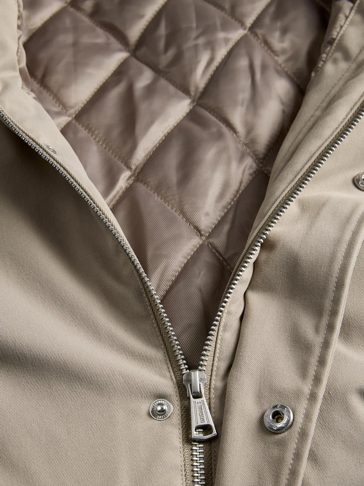 Jack and Jones Jornorrebro Padded Barn Jacket - Crockery
