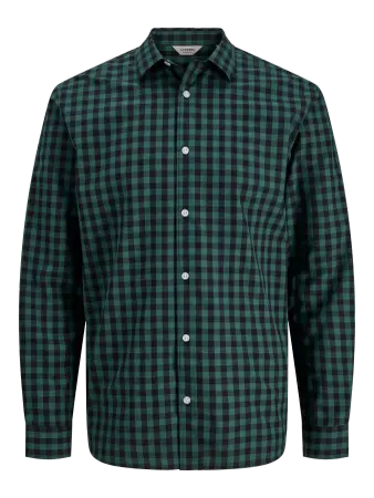 JJ Rebel Gavin Gingham L/S Shirt - Bistro Green