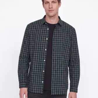 JJ Rebel Gavin Gingham L/S Shirt - Bistro Green