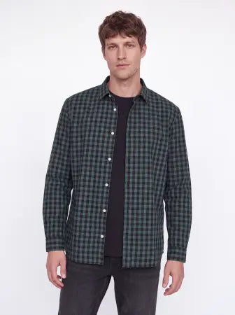 JJ Rebel Gavin Gingham L/S Shirt - Bistro Green